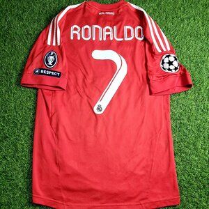Cristiano Ronaldo Real Madrid UEFA 2011 2012 Third Soccer Jersey Shirt M